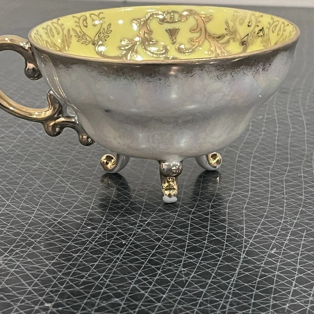 Vintage Royal Sealy? Gold & Yellow 3 Footed Cup Lustre, No Saucer